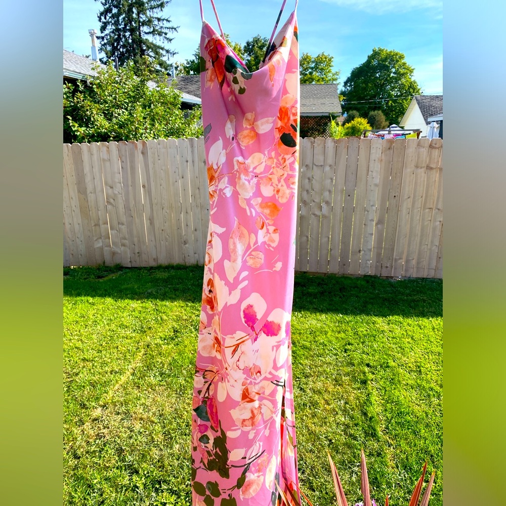 12th Tribe small silk dress with tie open back